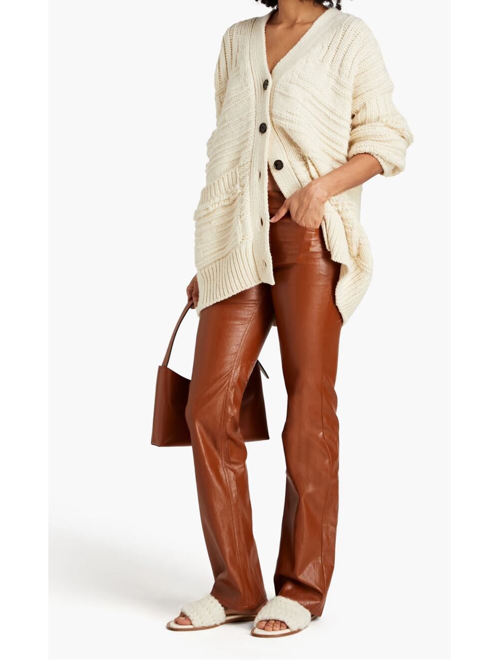 New ~ A.L.C. ~ Freddie Faux Vegan Leather Straight Leg Pants Size 6